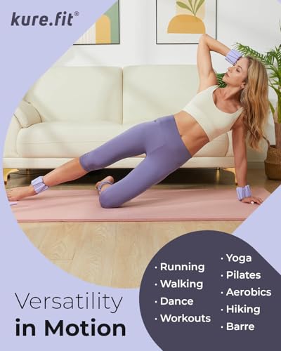 Image of Pilates Weight | Wrist & Ankle Weights for Women | Weighted Bangles | 1LB / 2LB Each (Set of 2)