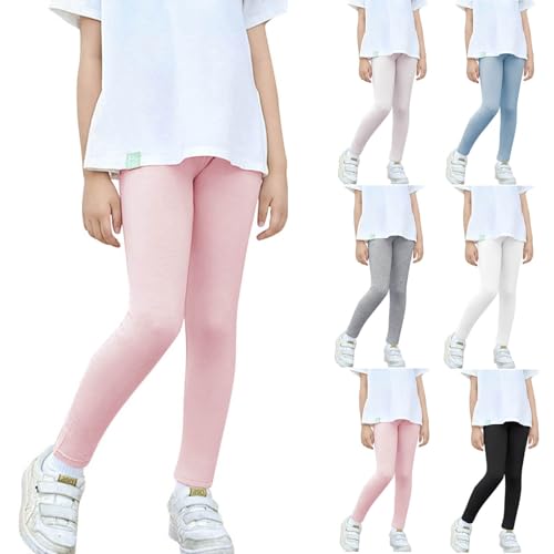 Girls Leggings Basic Solid School Uniform Pants Casual Soft Modal Stretchy Tights for Kids 3-13 Years2