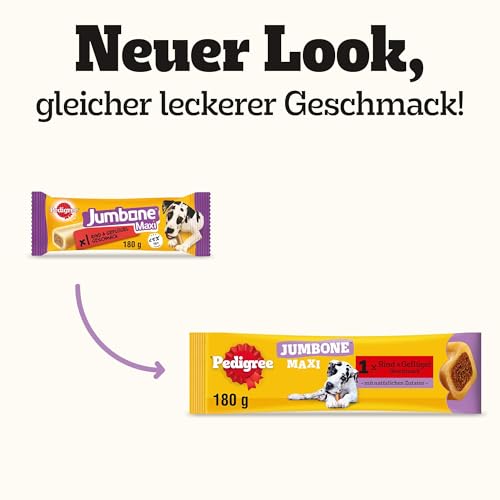 Pedigree Jumbone Riesenknochen Groß Rind & Geflügel Geschmack Hundesnack 12 x 1 Stück