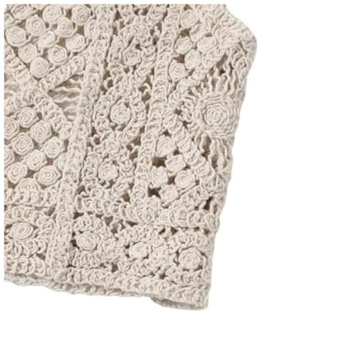 Image of NAIADES Women's Handmade Crochet Crop Top, Sleeveless Top for Women,Comfortable Fit