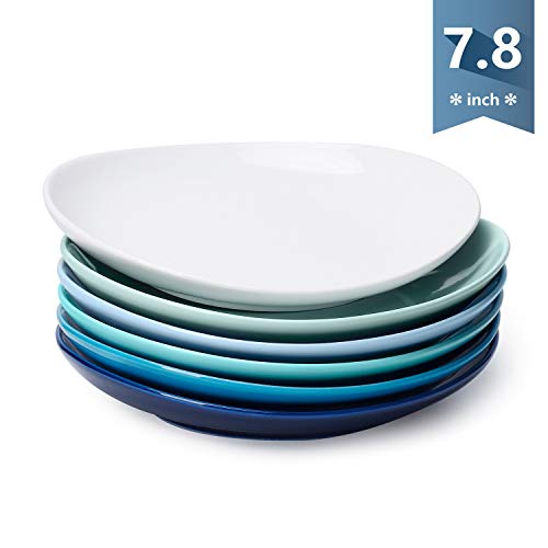 Sweese 151.003 Porcelain Dessert Salad Plates - 7.8 Inch - Set of 6