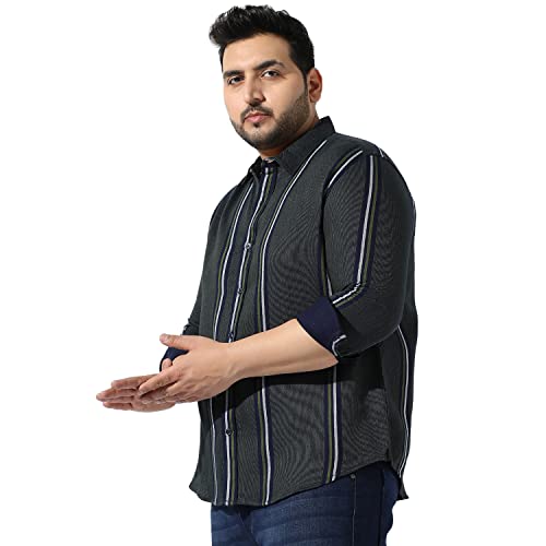 Image of Instafab Plus Men's Button Up Regular Fit Shirt for Casual Wear Modern Clothing Shirt Crafted with Regular Sleeve, Comfort Fit & High-Performance for Everyday Wear