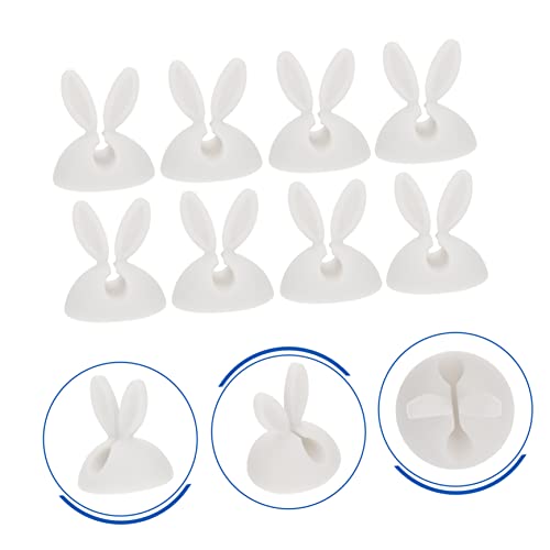 Organizador de Cable en Forma de Conejo de 20 Piezas, Clip Único para Gestión de Cables de Escritorio miniatura 4