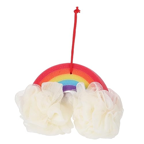 MERRYHAPY Rainbow Bath Ball for Boys and Girls Soft Bath Sponge Exfoliating Shower Sponge Fun and Gentle Cleaning
