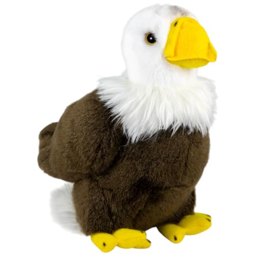 Peluche aigle assis doudou oiseau Carl Dick 18 cm animal sauvage 3816
