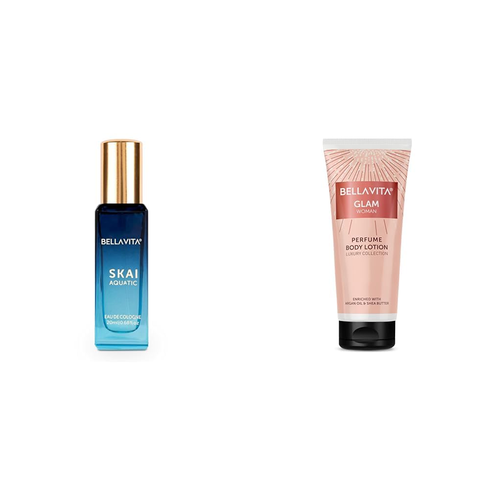 Bella Vita Luxury Skai Aquatic Unisex Eau De Cologne Glam Woman Perfume Body Lotion For Nourishing Hydrating Soft Supplehealthy Skin With Argan Oil And Shea Butter 200 Ml-image-14
