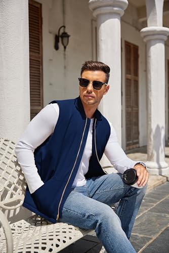 COOFANDY Men's Puffer Vest Loose Fit Quilted Vest Winter Outdoor Zipper Padded Vests Warm Puffy Sleeveless Jacket4