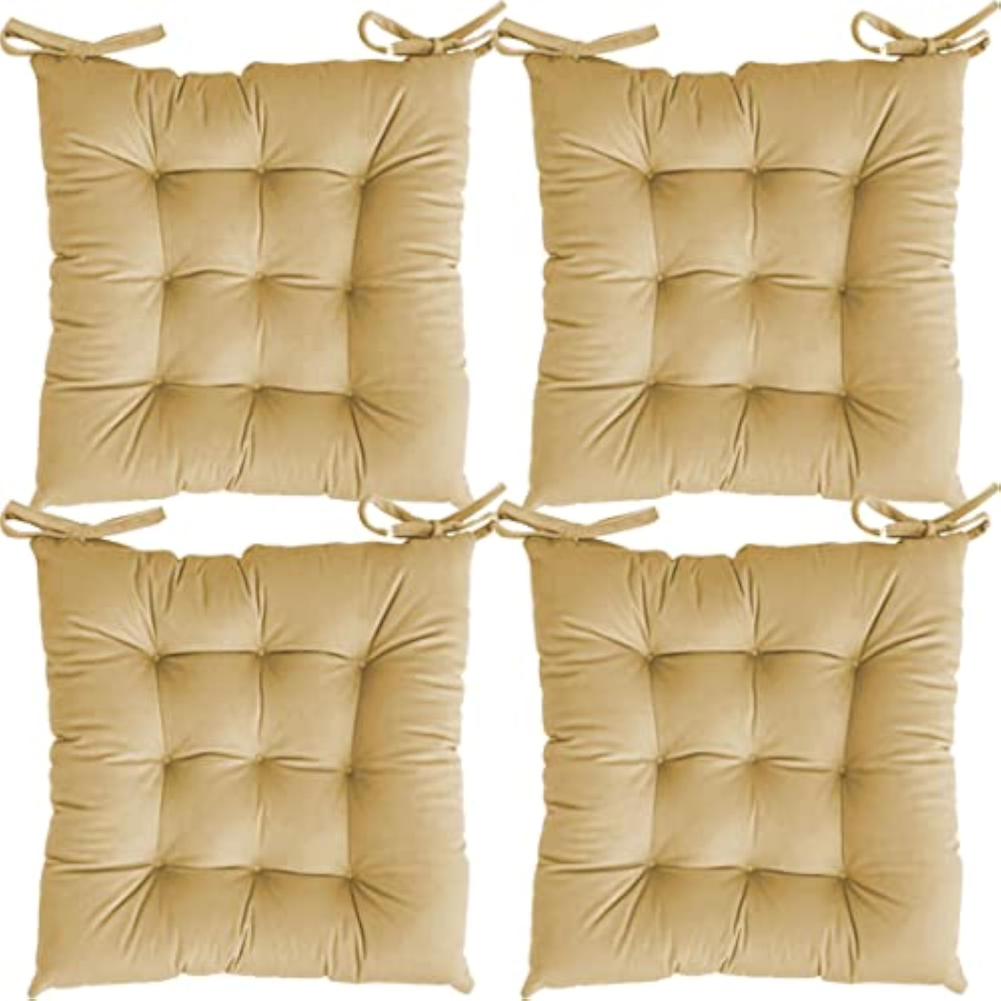 Microfiber Square Chair Pad Set of 4, Gift Idea