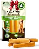 EcoKind Premium Gold Yak Cheese Himalayan Dog Chews, Dog Treats Large Breed, All Natural, High Protein, for Aggressive Chewers, Large - 4 Chews (1 lb)