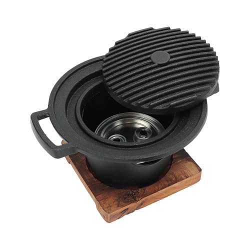 Barbecue coréen sans fumée compact mini poêle portable en fer