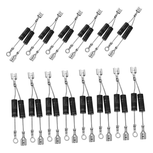 Warmhm 10Pcs Microwave Oven Diodes Replacement Parts Unidirectional High Voltage Diode for Household Microwave Repair Shock Resistant Stable Performance Low Noise Easy Installation