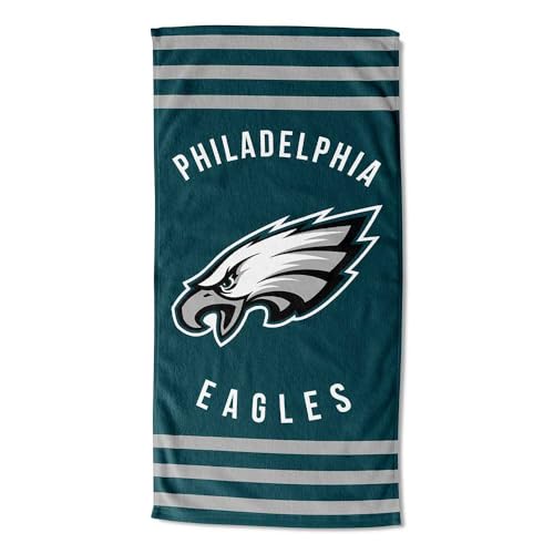 Northwest NFL Philadelphia Eagles Unisex-Adult Beach Towel 30 x 60 Stripes