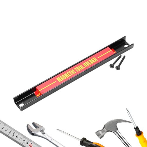 ツール用磁気ストリップ、ツールマグネットバー - 壁用大容量ツールホルダー | ガレージ、ワークショップ用の金属ツールバー、自動車修理工場用の省スペースツールオーガナイザー
