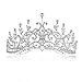 SAMKY Pageant Bridal Wedding Rhinestone Crystal Adjustable Tiara Crown - Silver Plated Clear Crystals T418