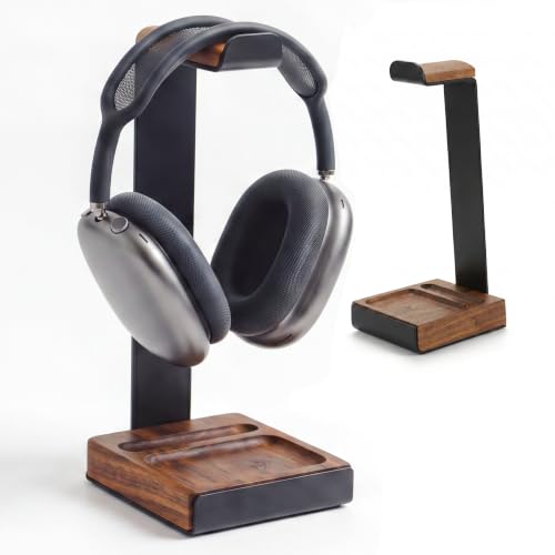 Support de casque de bureau COREMINDED en bois pour un setup gaming épuré
