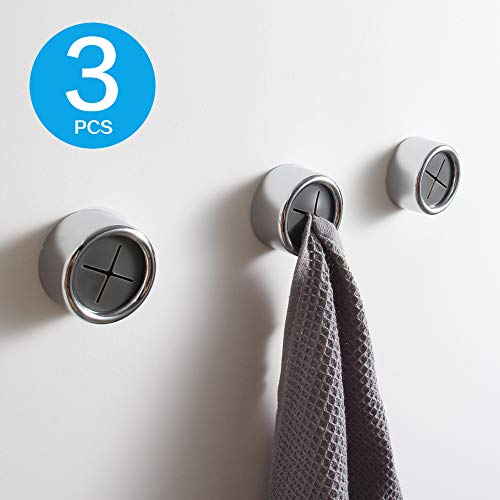 KAIYING Kitchen Towel Hooks Round Self Adhesive Dish Towel Holder Wall Mount H