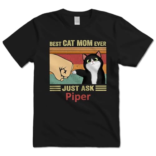 Customizable Best Cat Mom Ever Personalized Shirt