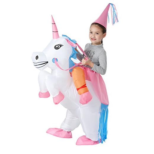 YEAHBEER Unicorn Costume Inflatable Suit Halloween Cosplay Fantasy Costumes (Kids Unicorn)