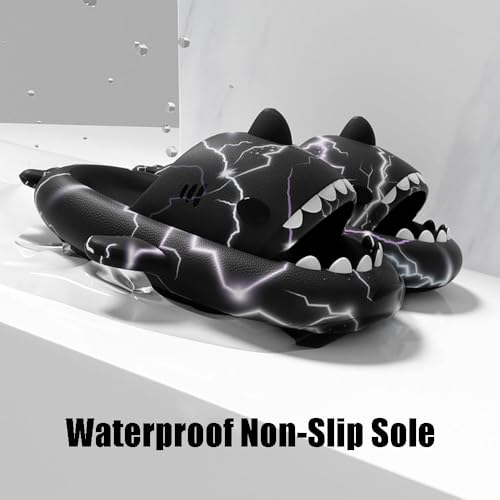 Shark Slides Original, New Cute Rainbow Shark Slides Adult, Starry Gradient Shark Slides, Unisex Shark Slides2