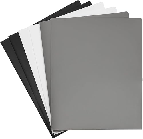 Miniatura 179 de JAM PAPER Heavy Duty Plastic Two Pocket Extra Tough School Folders - Blue - 6/Pack