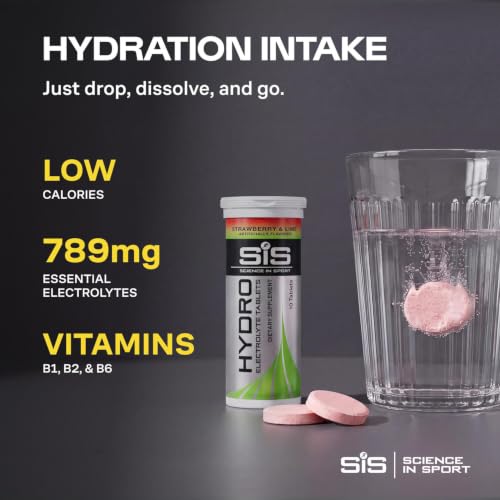 Image of SiS Hydro Tablets, Electrolyte Hydration, No Sugar, Strawb. & Lime, 8-Pack
