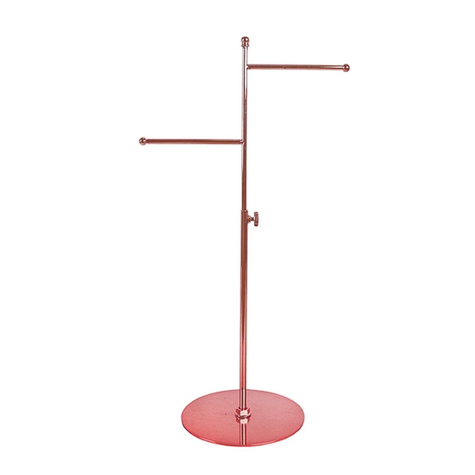 WxuuLTGJR Tabletop Jewelry Display Stand Adjustable Earring Tower Rack Iron Wire Jewelry Easel Stand Holder Countertop Scarves Organizer(Rose Gold)