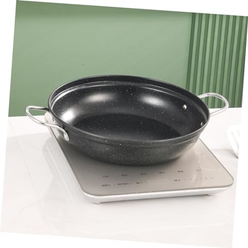 Wok de acero inoxidable SHOWERORO negro 9.45 in x 2.36 in miniatura 2