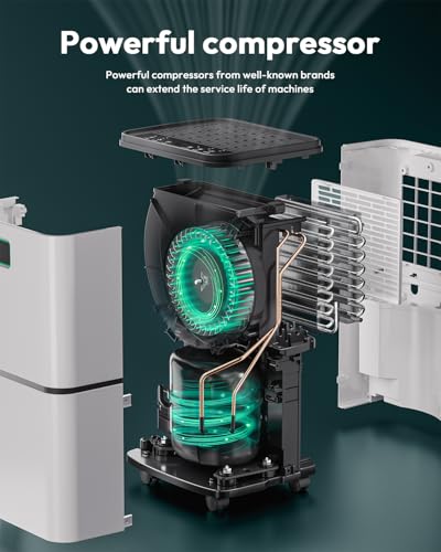 Image of 2000 Sq.Ft Dehumidifier for Basement Home Bedroom Bathroom - 36 dB 30 Pint