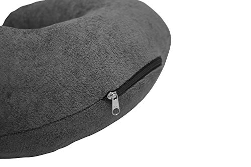 Travesseiro de Viagem My Travel - Fibra Siliconizada - Grafite - Fibrasca, Formato 