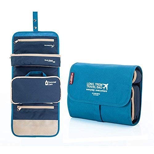 Canvas Folding Hanging Organizer Travel Toiletry Bag Cosmetic Makeup Bag-image-18