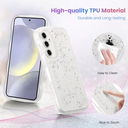 Coque pour Samsung Galaxy S26 transparente paillettes et antichoc
