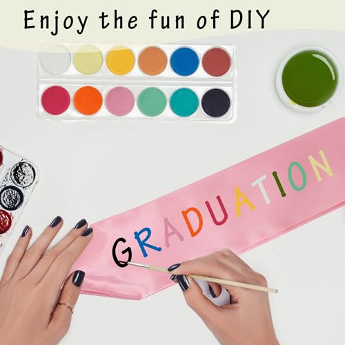 Image of GraduationMall 24 Pieces 72 Inch Plain Graduation Stole Bulk Sublimation Blank Honor Graduation Sash Unisex Adult