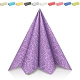 auberginefarbener lidschatten LILA, VIOLETTE SERVIETTEN VON GRUBLY - Perfekt als Hochzeitsservietten, für Weihnachten, Kommunion, Konfirmation, Taufe, Geburtstag, Goldhochzeit, Deko Weiss, Weisse Tischdekoration - Mit kräftigen und wunderschönen Farben!