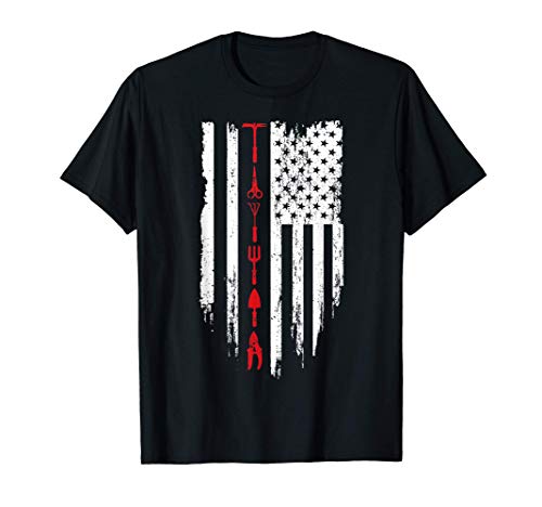 Vintage Gardening - Gardener - Garden American Flag Camiseta