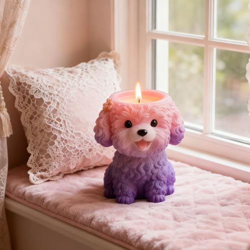 Image of SNOOGG Curly Poodle Puppy Silicone Mold for Resin Casting | Fluffy Dog Planter & Key Holder 3D Mold for Eco Resin, Epoxy, Concrete Crafts | Heavy Duty Reusable Silicone Mould for Home Decor