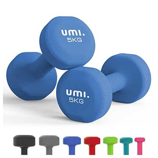 Amazon Brand - Umi - Mancuernas de Neopreno - Mancuernas con Revestimiento de Neopreno 2 x 5 kg
