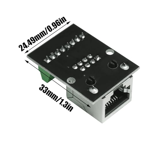 4PCS RJ45 Conector Hembra para Ethernet con Placa Adaptadora miniatura 3