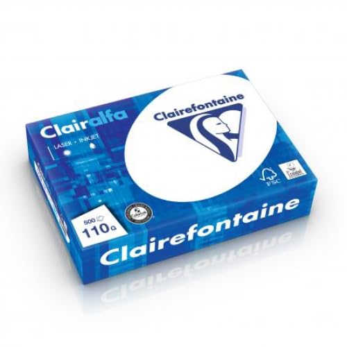 Lot de 4 Ramette de 500 feuilles de papier Clairalfa blanc, A4, 110 g/m²