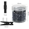 60 Pieces Black Push Pins with Wooden Clips, Clothespin Pushpins Cute Decorative Thumb Tacks for Cork Board, Bulletin Board, Photos, Crafts, Classroom Office