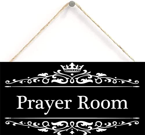 Prayer Room Sign Door Sign Decorative Wood Sign Home Decor,Wall Art?6 inch by 12 inch Hanging Sign