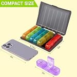 Organisateur hebdomadaire de pilules 7 Jour x 3 Times a Day,Médication Organizer & Pill Organizer Case de voyage avec compartiments amovibles pour les vitamines & Pills, Voyage essentiel, Kit de voyage de l'organisateur de la pilule