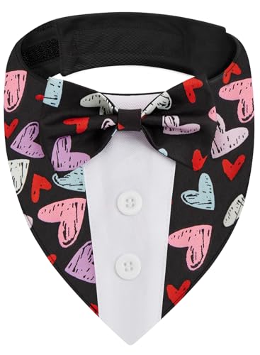 HDGDT Valentine Dog Tuxedo Bandana