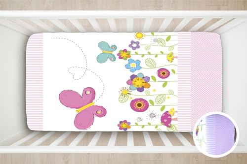 Lençol de Berço Manta Soft, Estampado, Elasticado, Volta Toda, Avulso 1,30 x 0,70 x 0,12 cm (JARDIM