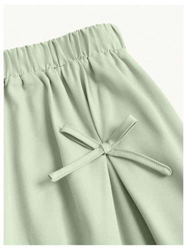 Verdusa Women's Pink Long Skirt Y2K Bowknot Elastic Waist Cute Flared A Line Skirts3