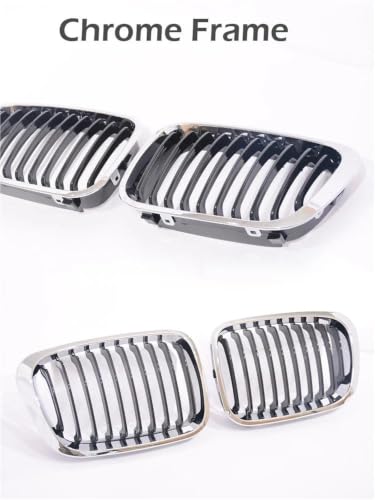Calandre à Lamelles Simples Chrome Black pour BMW Série 3 E46