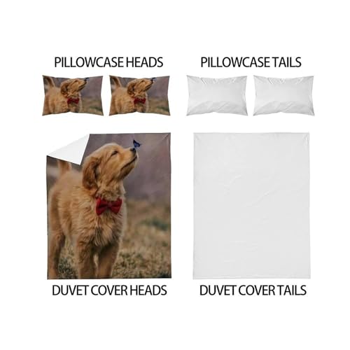 Parure de lit chiots imprimés : la douceur du microfibre