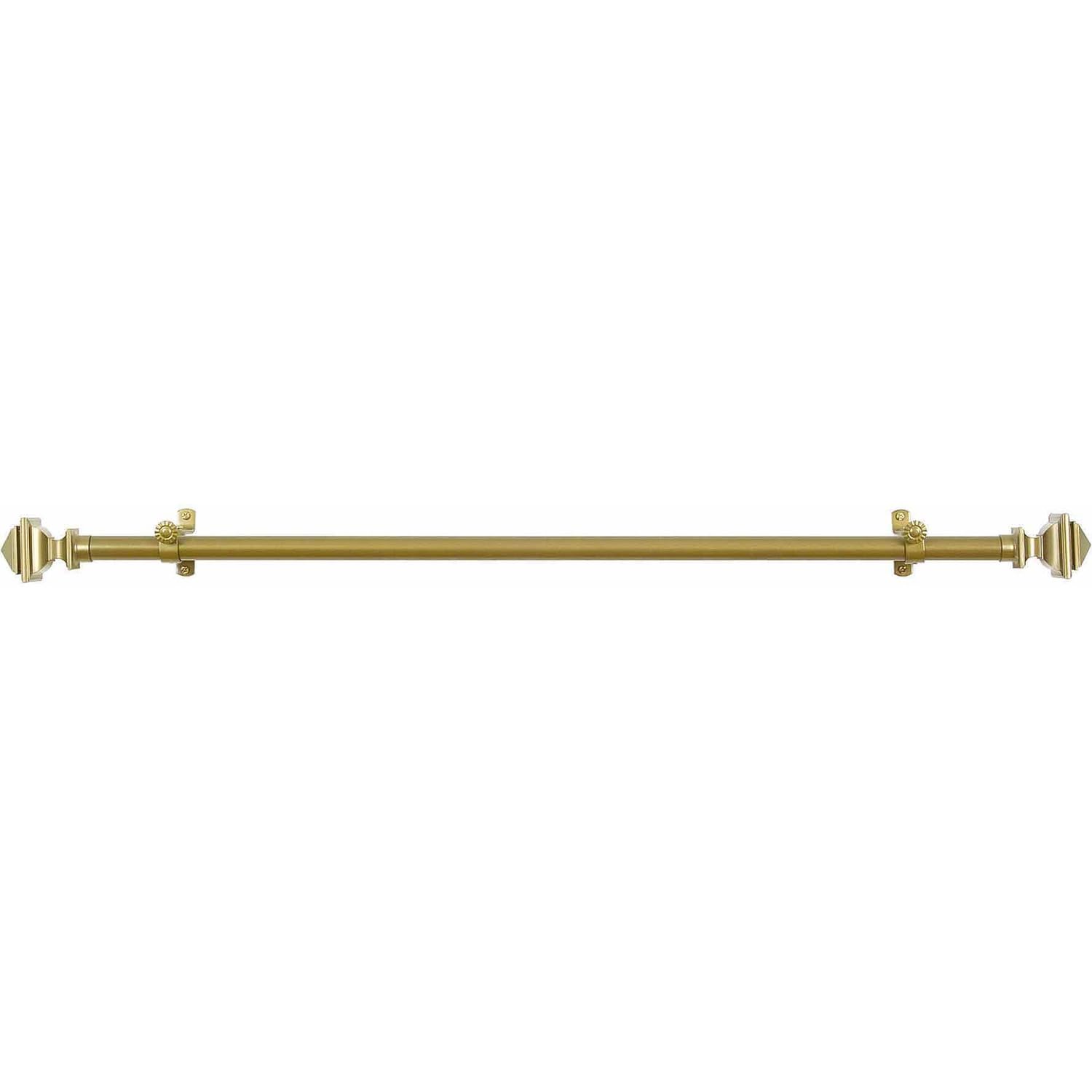 Decorative Window Curtain Rods with Finials, 28 to 48 Inches, 0.75 Diameter - Buono II, Bach Series - Lightweight & Easy to Install, Adjusts Telescopically to Fit Any Window by Achim Home Decor