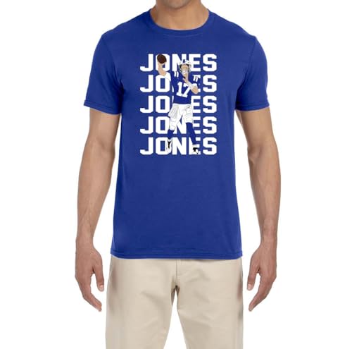Blue Indianapolis Daniel Jones Text Pic T-Shirt