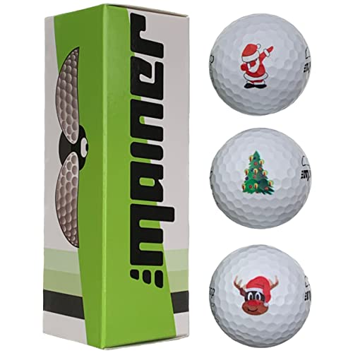 Emainer Golfball, 3 Weihnachts- Golfbälle, Dieser Ball kennt auch Dein Handicap Cover