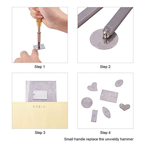 Ph Pandahall 37Pcs Metal Stamping Kit Number Letter Metal Stamps 1/10 Inch(2.5Mm) Metal Stamping 0 To Z Number Punch A To Z Letter Punch For Jewelry Leather Wood Steel Key Metal Plastic Imprinting #TOP6